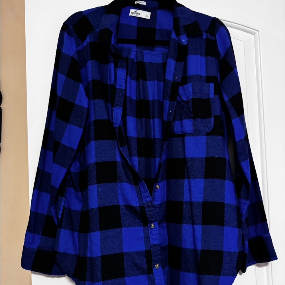 HOLLISTER BLUE FLANNEL
